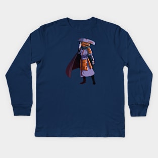 Pumpkin Samurai Kids Long Sleeve T-Shirt